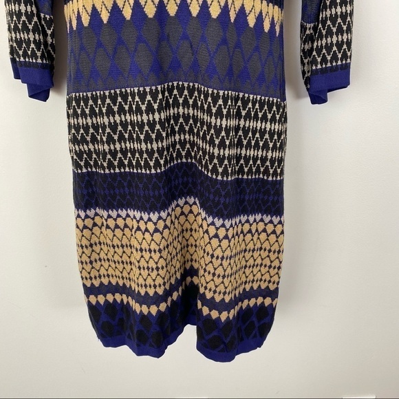 LAUNDRY by SHELLI SEGAL Multicolor Abstract Knit Dress Size Small Lined Cocktail - Picture 3 of 9